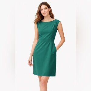 J.Crew Kelly Green Wool Blend Short Sleeve Sheath Dress - Size 6
